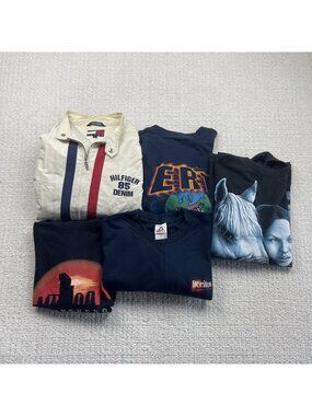 Bundle Lot x 5 Vintage Y2K / 90s Clothing Wholesale Men Sz Large Graphic Tee